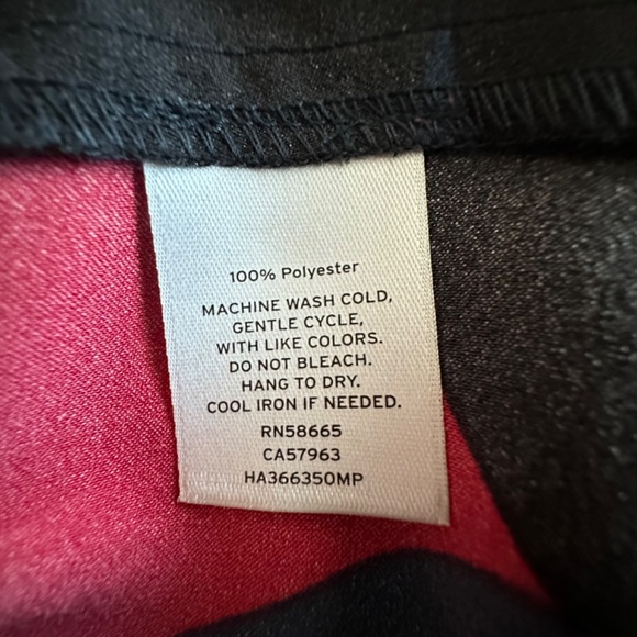 Halogen Women's L Petite Navy Red Floral Print Sleeved Round Neck Midi Dress - Picture 15 of 15